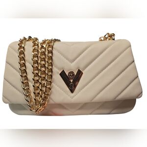 Valentino Orlandi Quilted Tan Shoulder & Crossbody Bag New W/O Tags